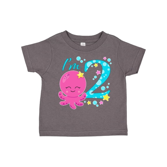 Inktastic I'm Two- Cute Octopus Birthday Boys or Girls Toddler T-Shirt
