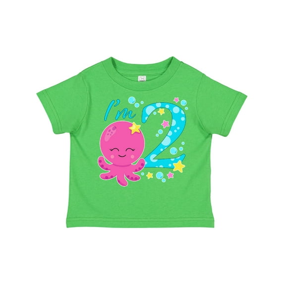 Inktastic I'm Two- Cute Octopus Birthday Boys or Girls Toddler T-Shirt
