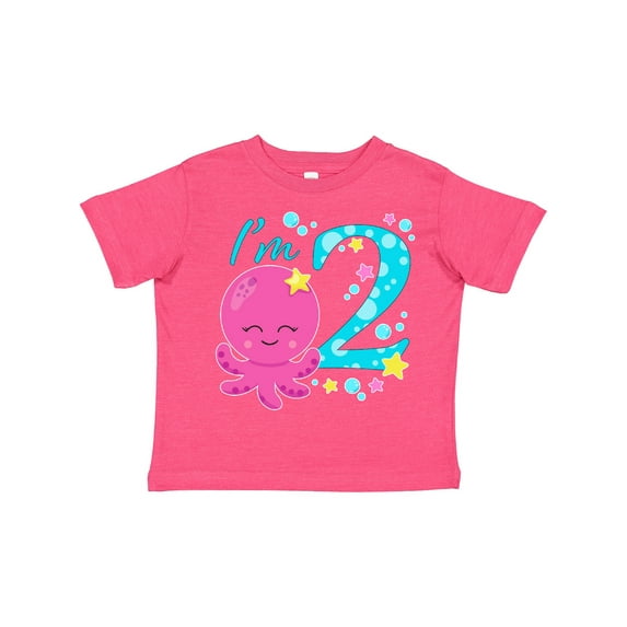 Inktastic I'm Two- Cute Octopus Birthday Boys or Girls Toddler T-Shirt
