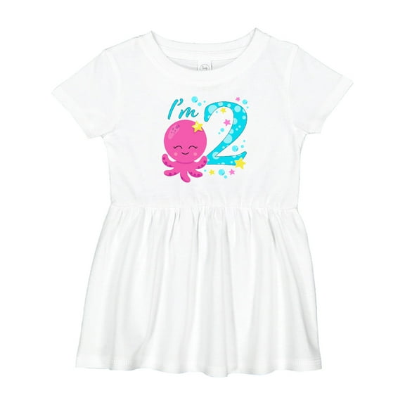 Inktastic I'm Two- Cute Octopus Birthday Girls Baby Dress