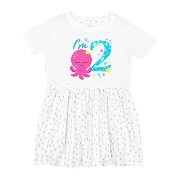 Inktastic I'm Two Cute Octopus Birthday Girls Toddler Dress