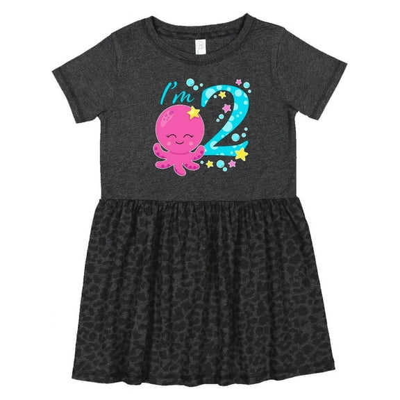 Inktastic I'm Two Cute Octopus Birthday Girls Toddler Dress