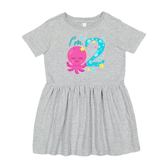 Inktastic I'm Two Cute Octopus Birthday Girls Toddler Dress