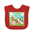 thumbnail image 1 of Inktastic I'm Two Farm Animals Wearing Birthday Party Hats Boys or Girls Baby Bib, 1 of 4