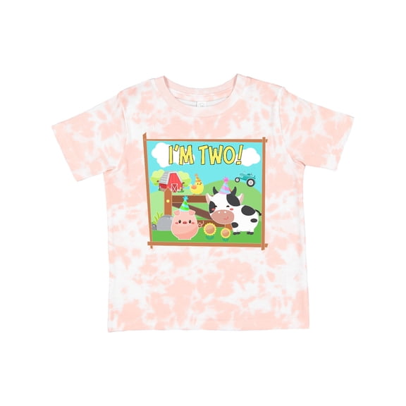 Inktastic I'm Two Farm Animals Wearing Birthday Party Hats Boys or Girls Toddler T-Shirt