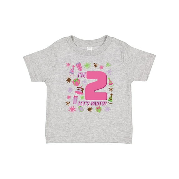 Inktastic I'm Two, Let's Party 2nd Birthday Girls Baby T-Shirt