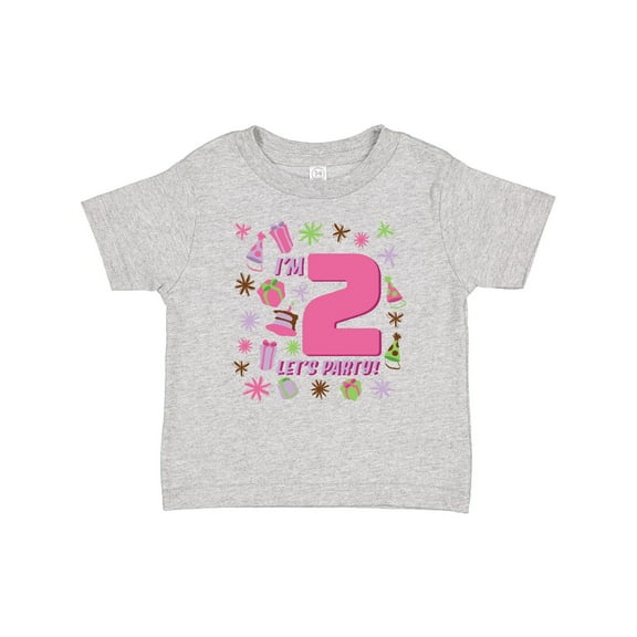 Inktastic I'm Two, Let's Party 2nd Birthday Girls Baby T-Shirt