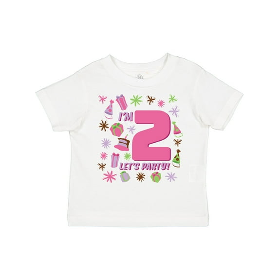 Inktastic I'm Two, Let's Party 2nd Birthday Girls Toddler T-Shirt