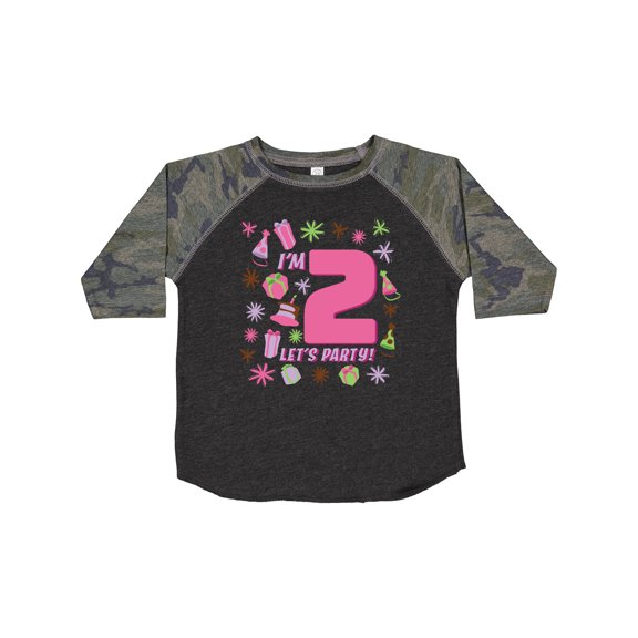 Inktastic I'm Two, Let's Party 2nd Birthday Girls Toddler T-Shirt