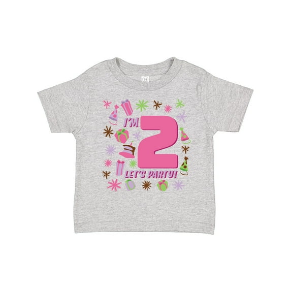 Inktastic I'm Two, Let's Party 2nd Birthday Girls Toddler T-Shirt