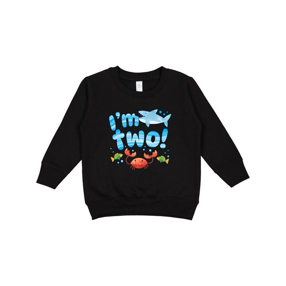 Inktastic I'm Two Second Birthday Shark and Crab Toddler Sweatshirt