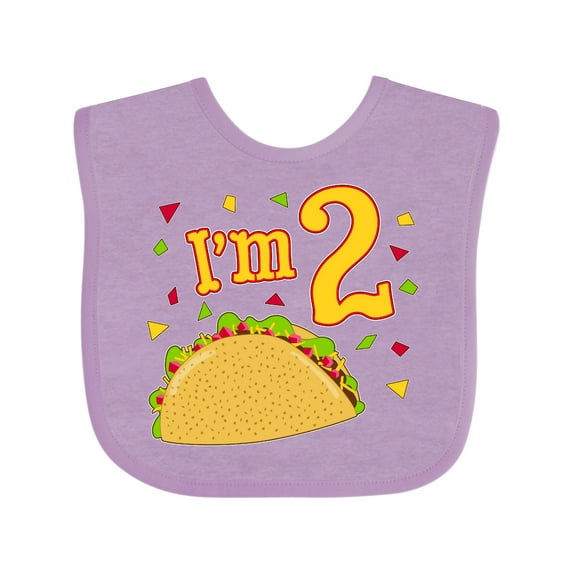Inktastic I'm Two- Taco Birthday Party Boys or Girls Baby Bib