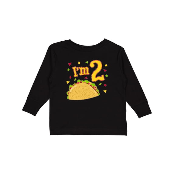 Inktastic I'm Two Taco Birthday Party Boys or Girls Long Sleeve Toddler T-Shirt