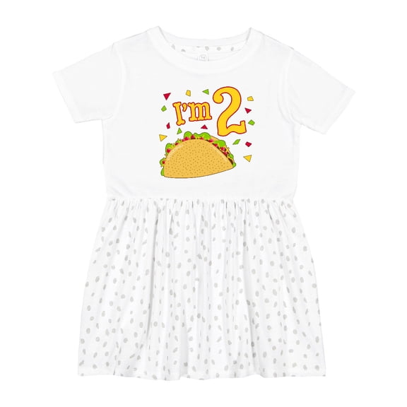 Inktastic I'm Two Taco Birthday Party Girls Toddler Dress