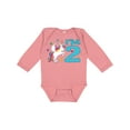 thumbnail image 1 of Inktastic I'm Two Unicorn Second Birthday Boys or Girls Long Sleeve Baby Bodysuit, 1 of 5