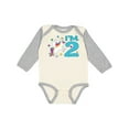 thumbnail image 1 of Inktastic I'm Two Unicorn Second Birthday Boys or Girls Long Sleeve Baby Bodysuit, 1 of 5