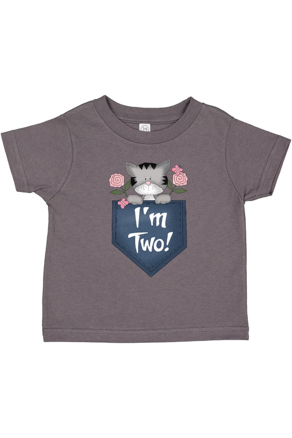 I'm Two Years Old Kitty Cat 2nd Birthday Girls Toddler T-Shirt
