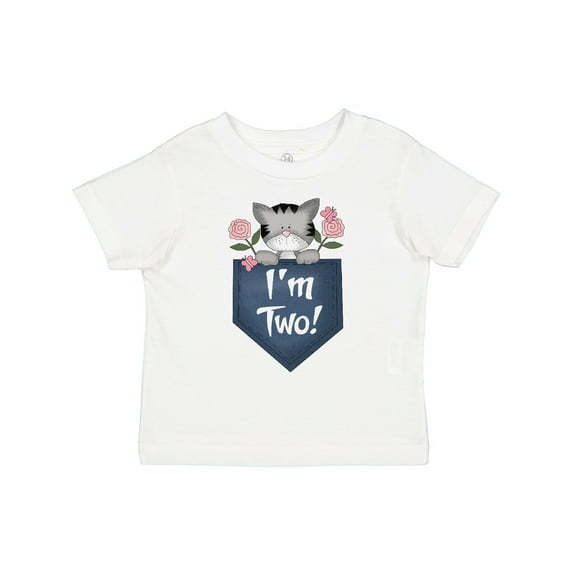 Inktastic I'm Two Years Old Kitty Cat 2nd Birthday Girls Toddler T-Shirt
