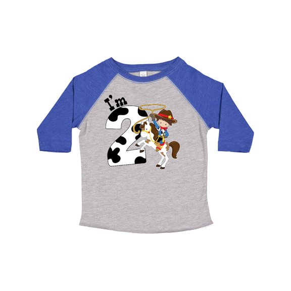 Inktastic I'm Two-cowboy Riding Horse Birthday Boys Toddler T-Shirt