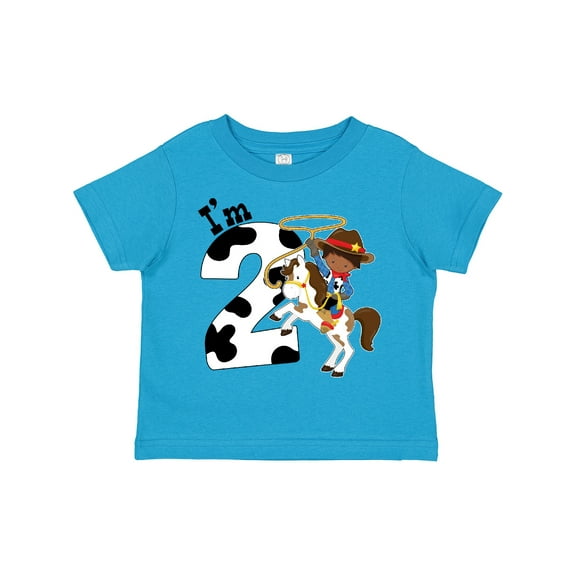 Inktastic I'm Two-cowboy Riding Horse Birthday Boys Toddler T-Shirt