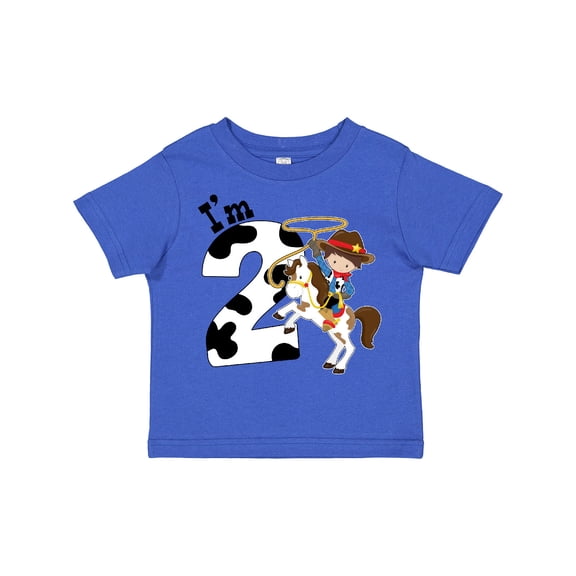 Inktastic I'm Two-cowboy Riding Horse Birthday Boys Toddler T-Shirt