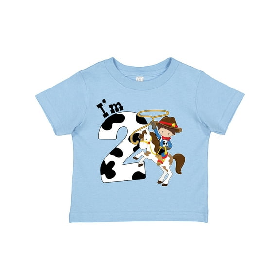 Inktastic I'm Two-cowboy Riding Horse Birthday Boys Toddler T-Shirt
