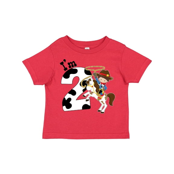 Inktastic I'm Two-cowboy Riding Horse Birthday Boys Toddler T-Shirt