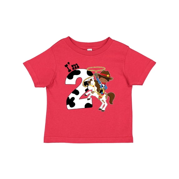 Inktastic I'm Two-cowboy riding horse birthday Boys Baby T-Shirt