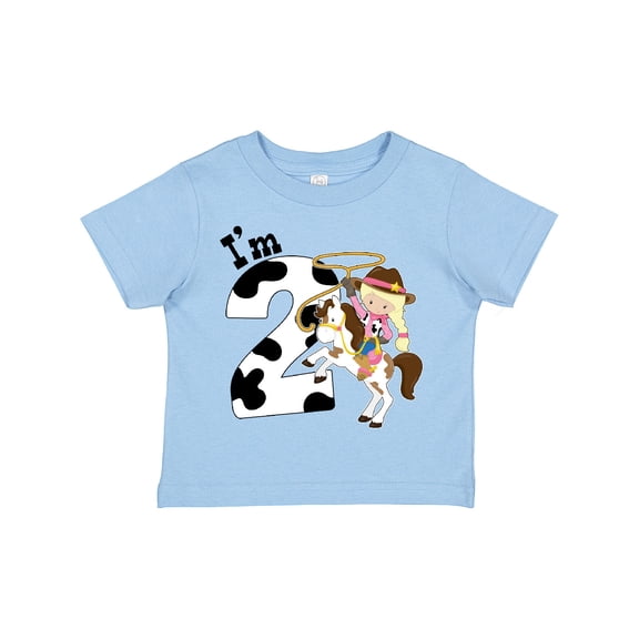 Inktastic I'm Two-cowgirl Riding Horse Birthday Girls Toddler T-Shirt