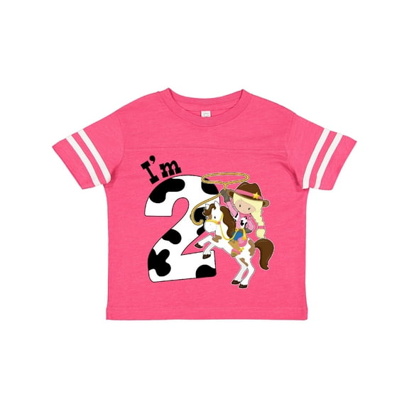 Inktastic I'm Two-cowgirl Riding Horse Birthday Girls Toddler T-Shirt