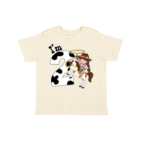 Inktastic I'm Two-cowgirl Riding Horse Birthday Girls Toddler T-Shirt