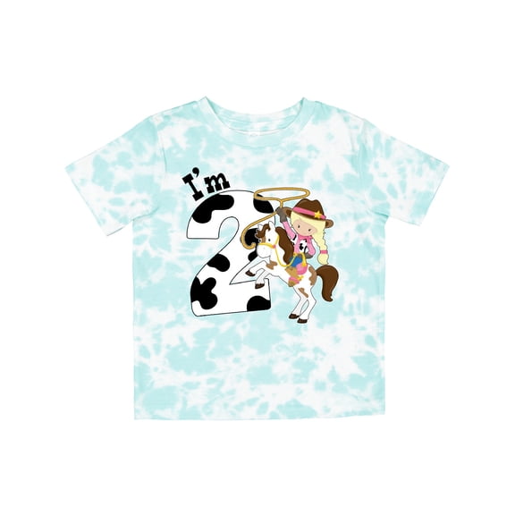 Inktastic I'm Two-cowgirl Riding Horse Birthday Girls Toddler T-Shirt