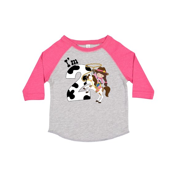 Inktastic I'm Two-cowgirl Riding Horse Birthday Girls Toddler T-Shirt