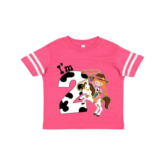 Inktastic I'm Two-cowgirl Riding Horse Birthday Girls Toddler T-Shirt