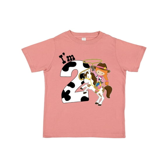 Inktastic I'm Two-cowgirl Riding Horse Birthday Girls Toddler T-Shirt