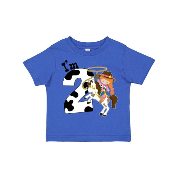 Inktastic I'm Two-cowgirl Riding Horse Birthday Girls Toddler T-Shirt