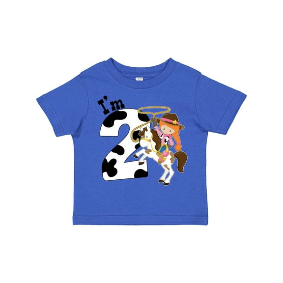 Inktastic I'm Two-cowgirl Riding Horse Birthday Girls Toddler T-Shirt