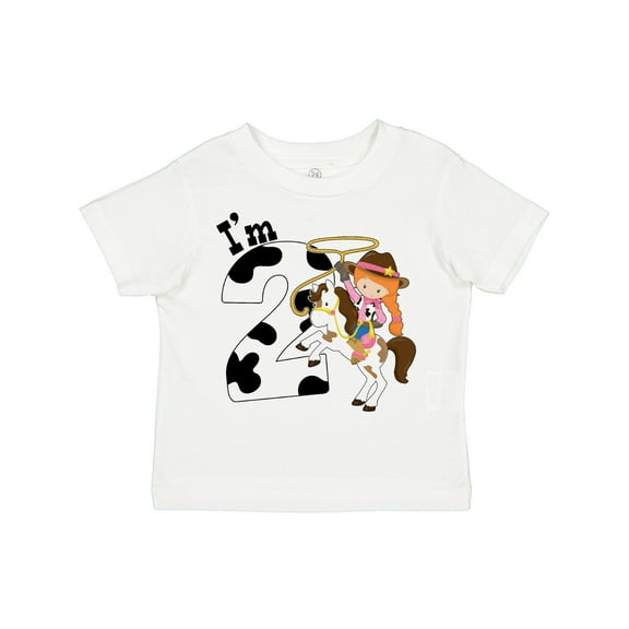 Inktastic I'm Two-cowgirl Riding Horse Birthday Girls Toddler T-Shirt