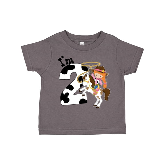 Inktastic I'm Two-cowgirl Riding Horse Birthday Girls Toddler T-Shirt