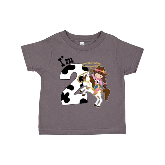 Inktastic I'm Two-cowgirl Riding Horse Birthday Girls Toddler T-Shirt