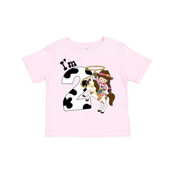 Inktastic I'm Two-cowgirl Riding Horse Birthday Girls Toddler T-Shirt