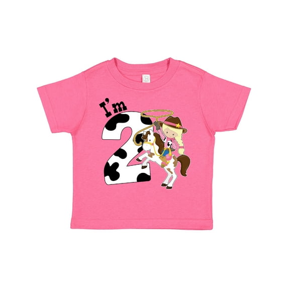Inktastic I'm Two-cowgirl Riding Horse Birthday Girls Toddler T-Shirt