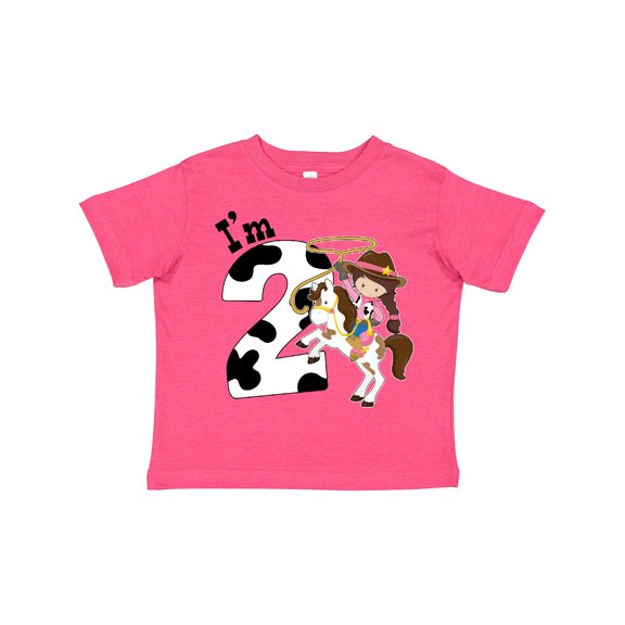 Inktastic I'm Two-cowgirl Riding Horse Birthday Girls Toddler T-Shirt