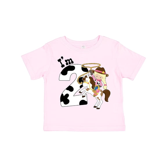 Inktastic I'm Two-cowgirl Riding Horse Birthday Girls Toddler T-Shirt