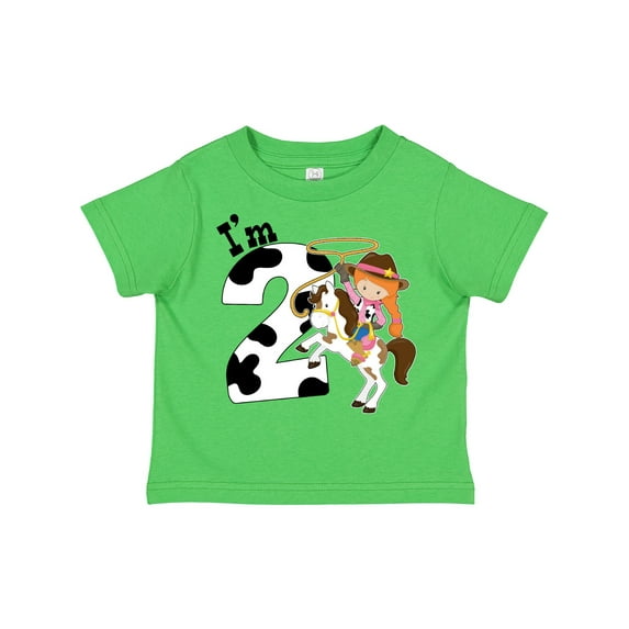 Inktastic I'm Two-cowgirl Riding Horse Birthday Girls Toddler T-Shirt