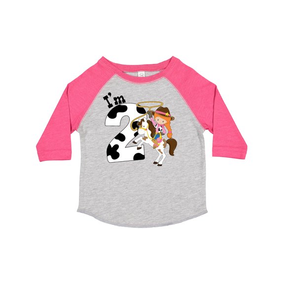 Inktastic I'm Two-cowgirl Riding Horse Birthday Girls Toddler T-Shirt