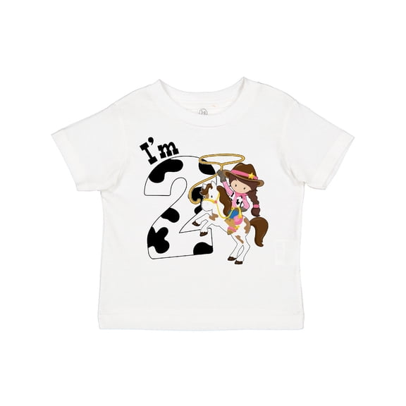 Inktastic I'm Two-cowgirl Riding Horse Birthday Girls Toddler T-Shirt