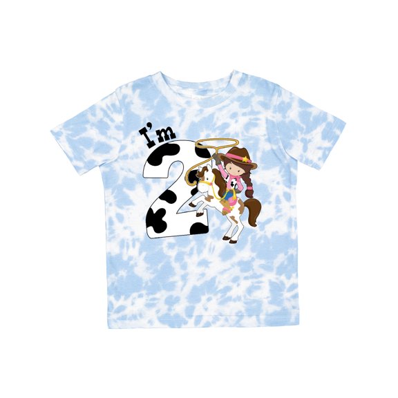 Inktastic I'm Two-cowgirl Riding Horse Birthday Girls Toddler T-Shirt