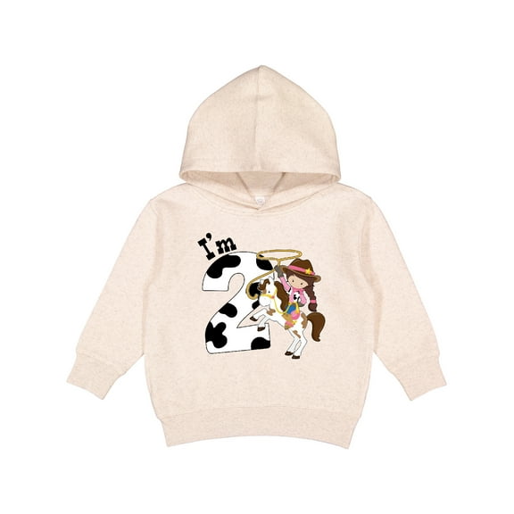 Inktastic I'm Two-cowgirl Riding Horse Birthday Toddler Hoodie