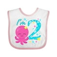thumbnail image 1 of Inktastic I'm Two- cute octopus birthday Boys or Girls Baby Bib, 1 of 4